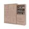 Bestar Pur Queen Murphy Bed and Storage Unit with Drawers (101W) in rustic brown 26881-000009 - alternate 3